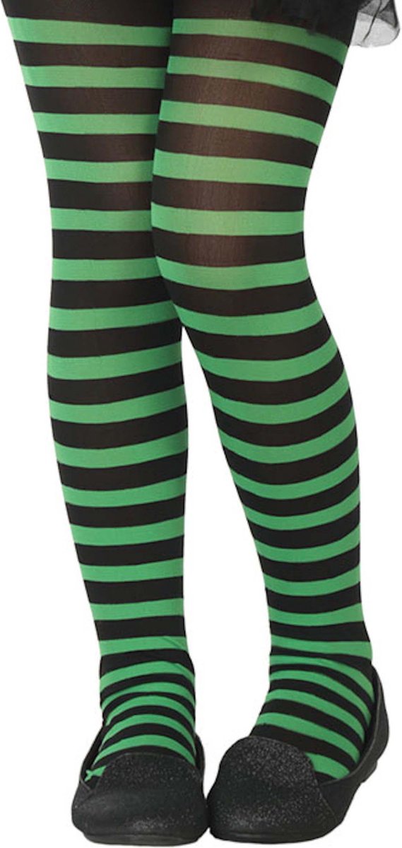 ATOSA - Zwart en groen gestreepte panty voor kinderen - Accessoires > Pantys en kousen